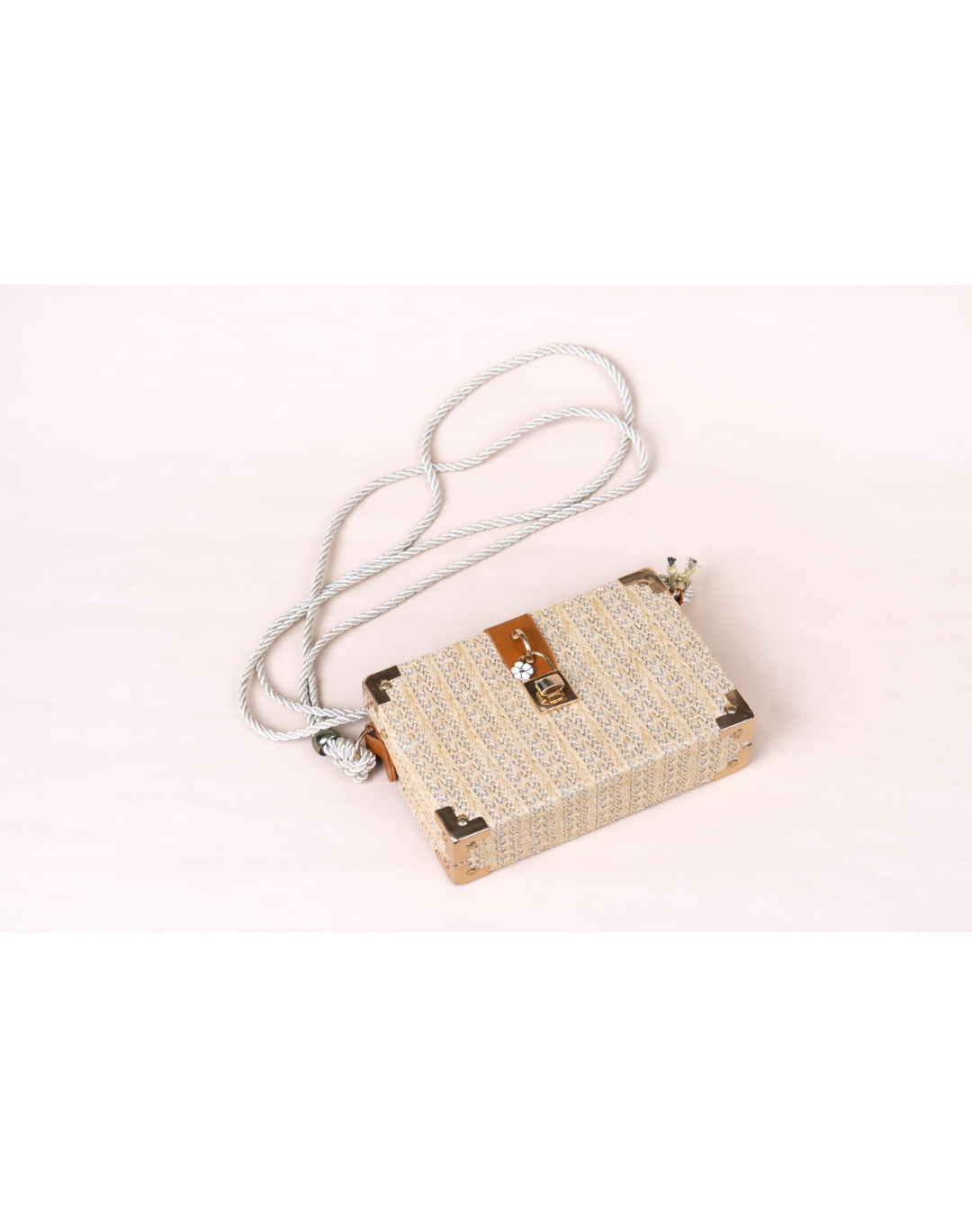 Solara Woven Trunk Bag – Natural Beige