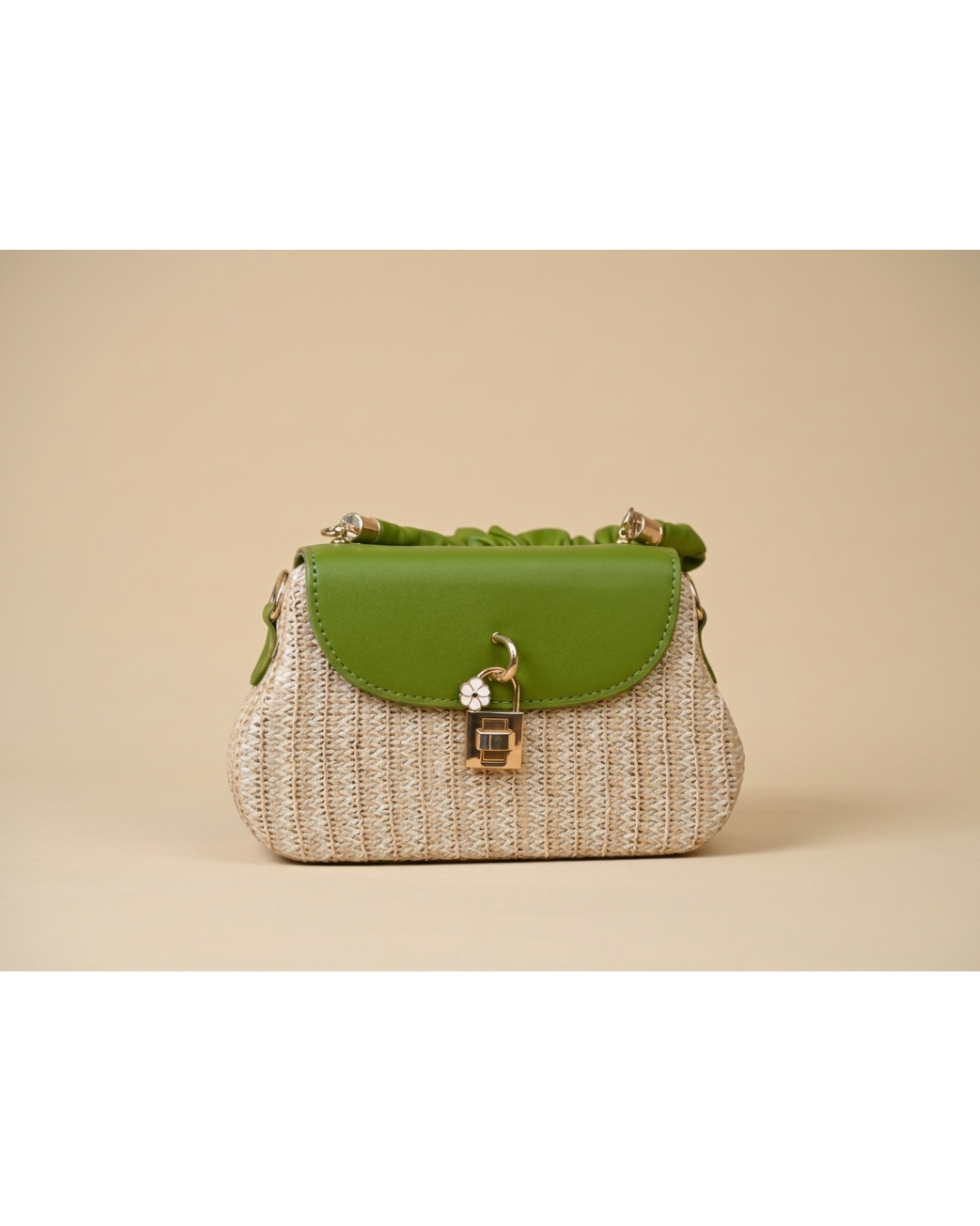 Verde Weave Mini Top Handle Bag