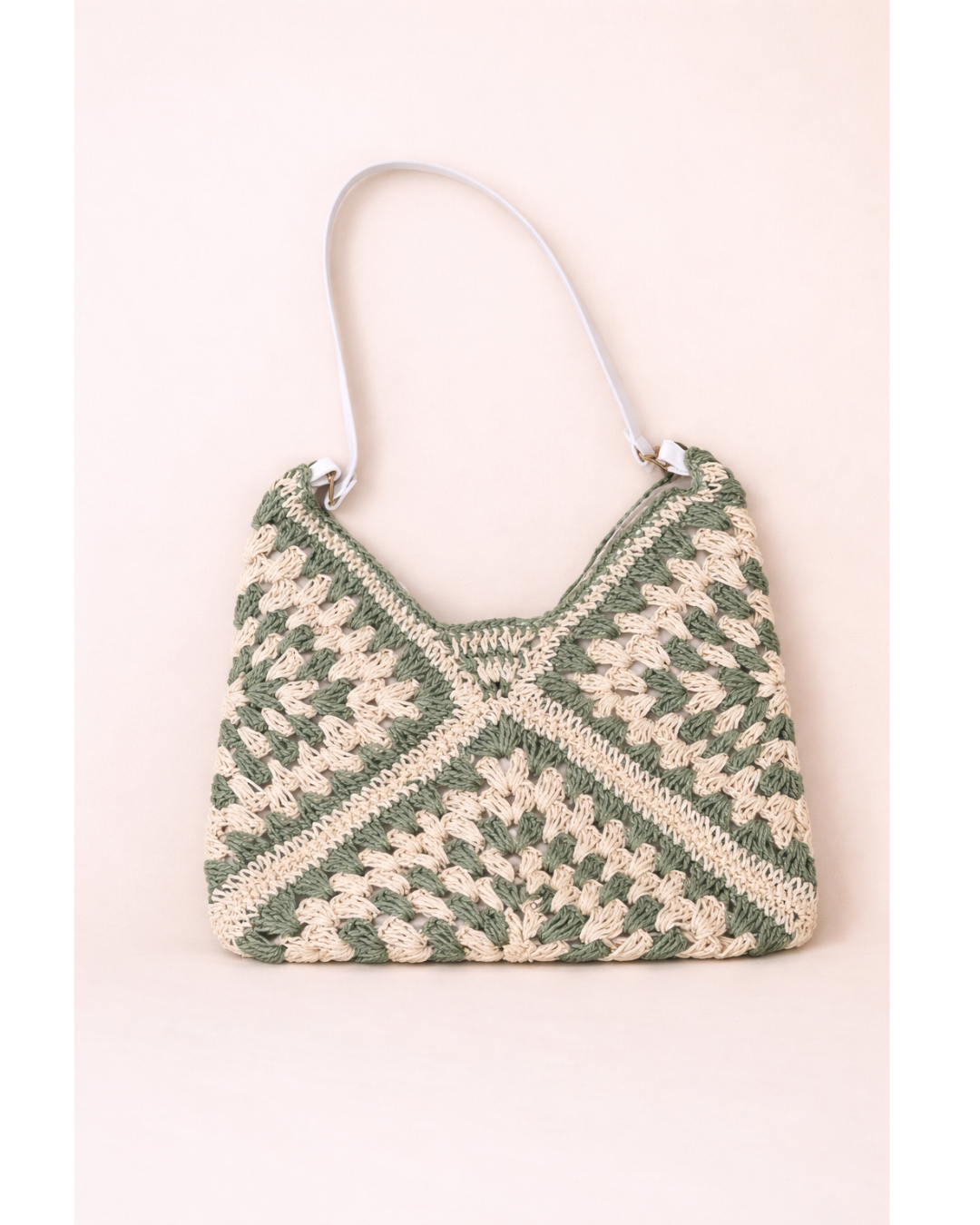 Sienna Geometric Crochet Shoulder Bag