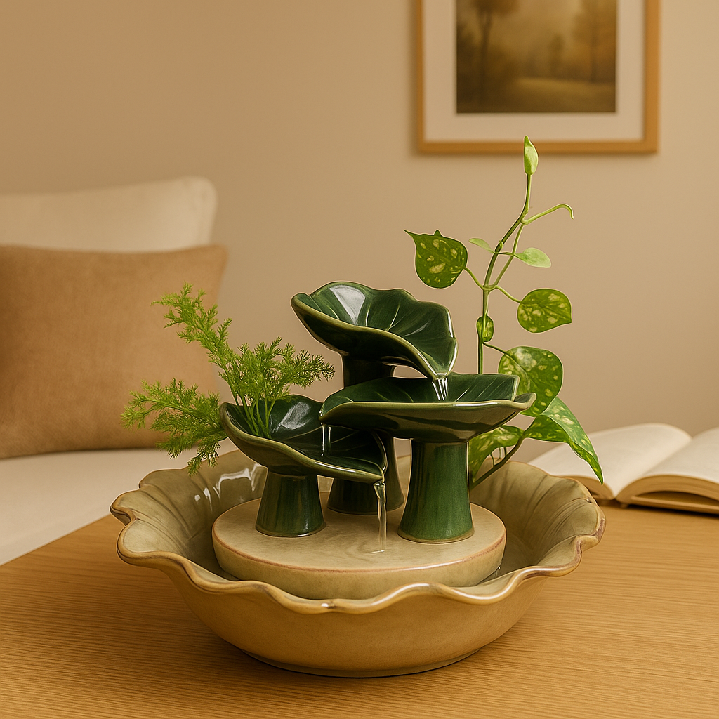 Patralaya Ceramic Leaf Fountain