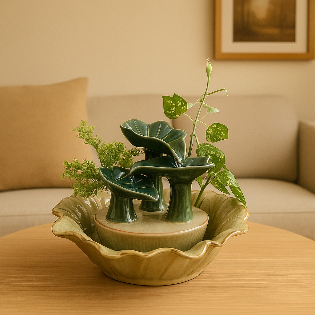 Patralaya Ceramic Leaf Fountain