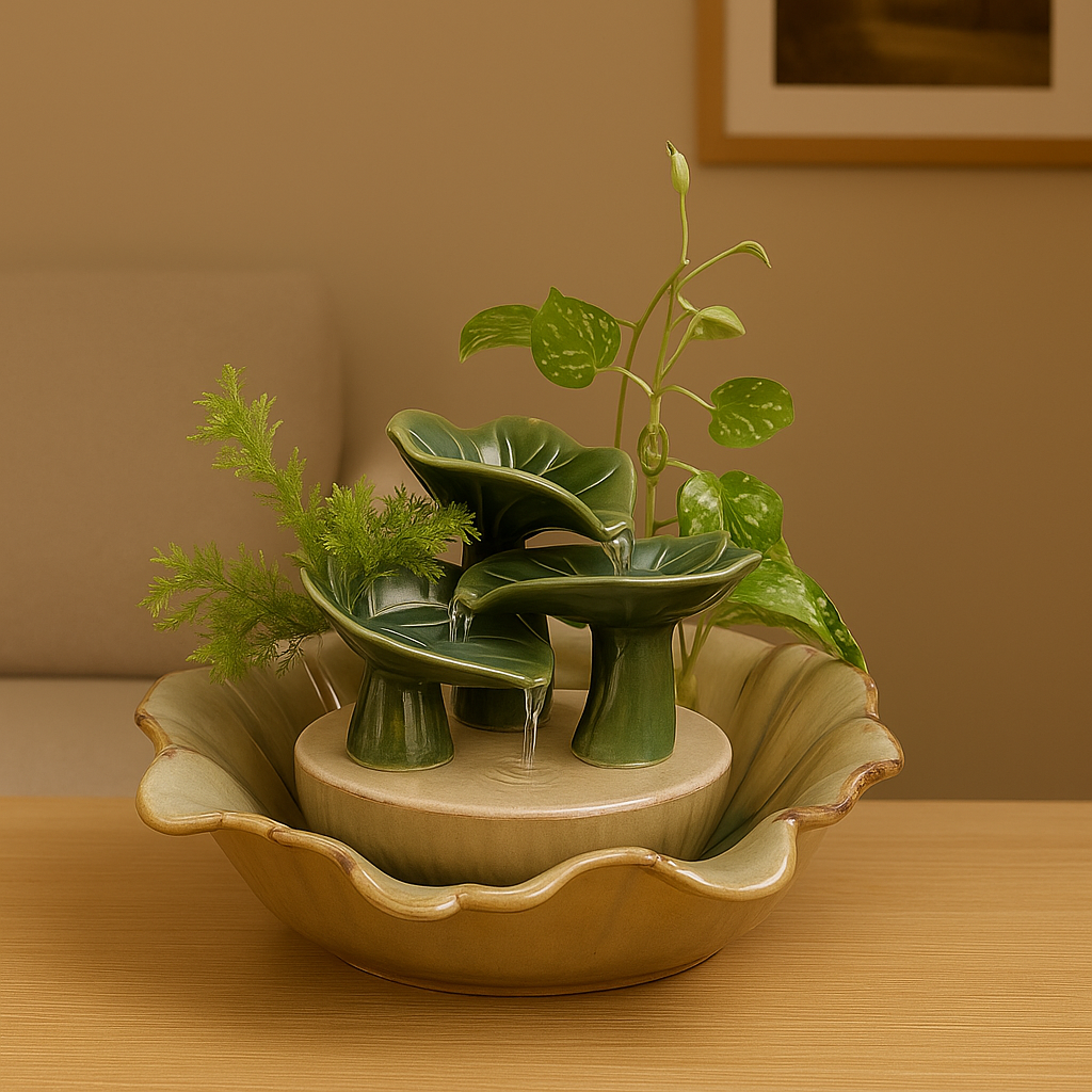 Patralaya Ceramic Leaf Fountain