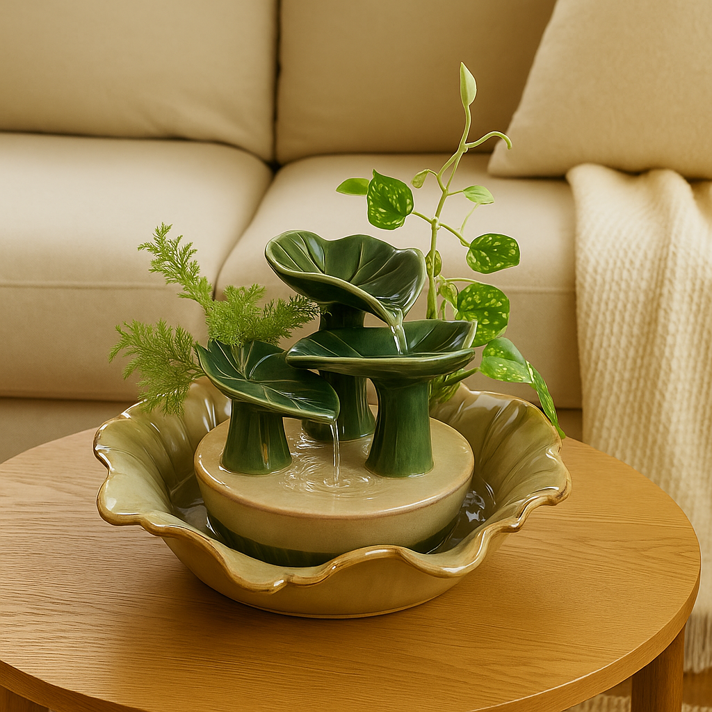 Patralaya Ceramic Leaf Fountain
