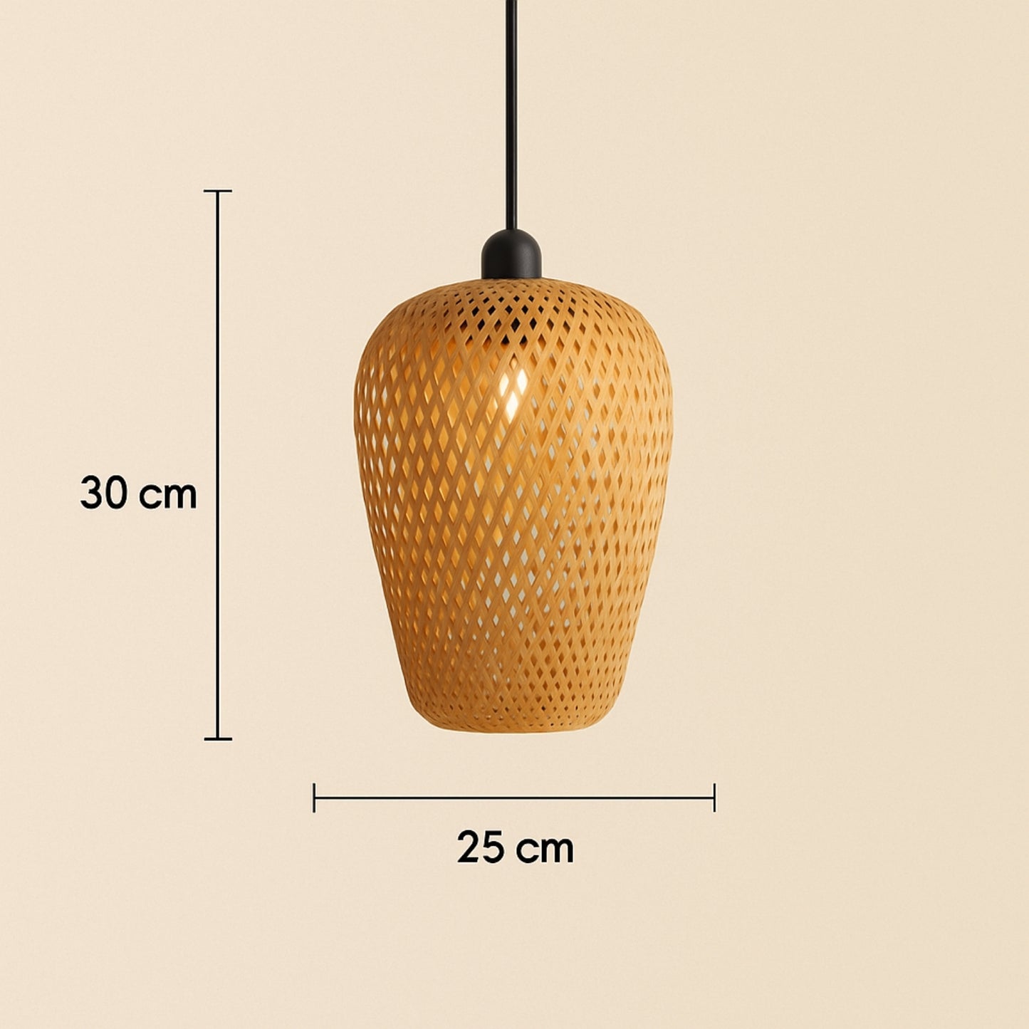Eila Tapered Rattan Pendant