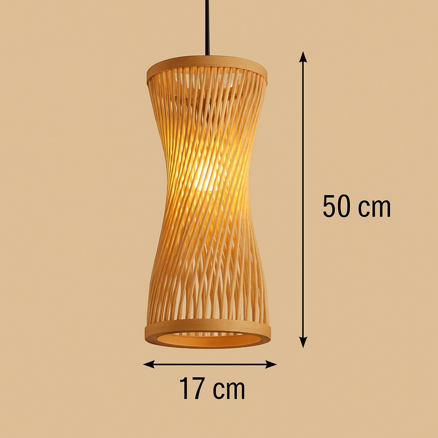 Kaida Twist Rattan Pendant Light