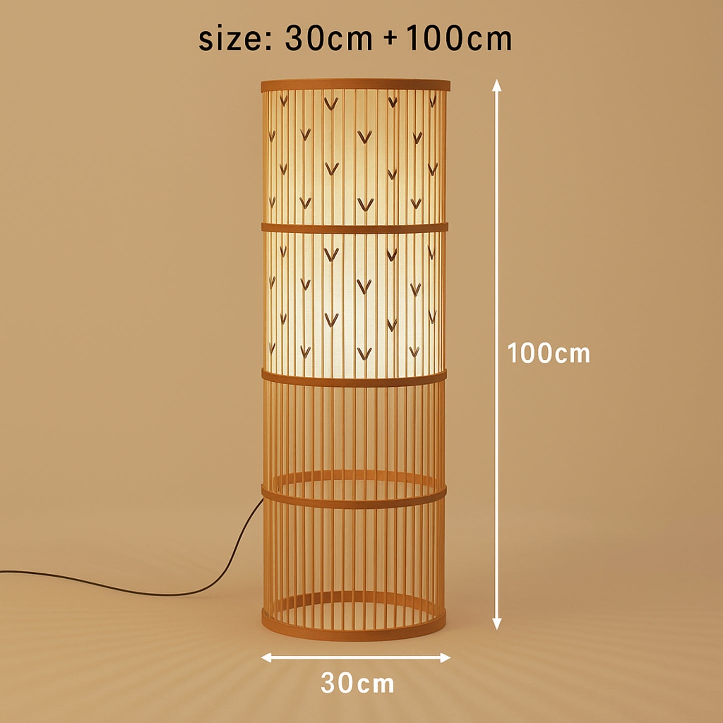 Takumi Column Rattan Floor Lamp