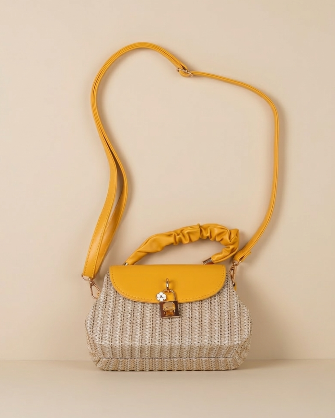 Soleil Weave Mini Top Handle Bag