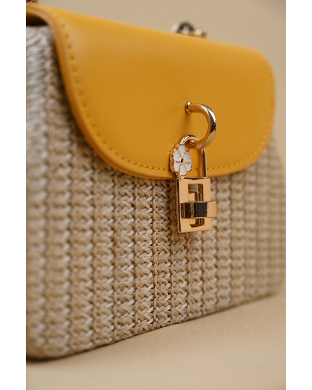 Soleil Weave Mini Top Handle Bag