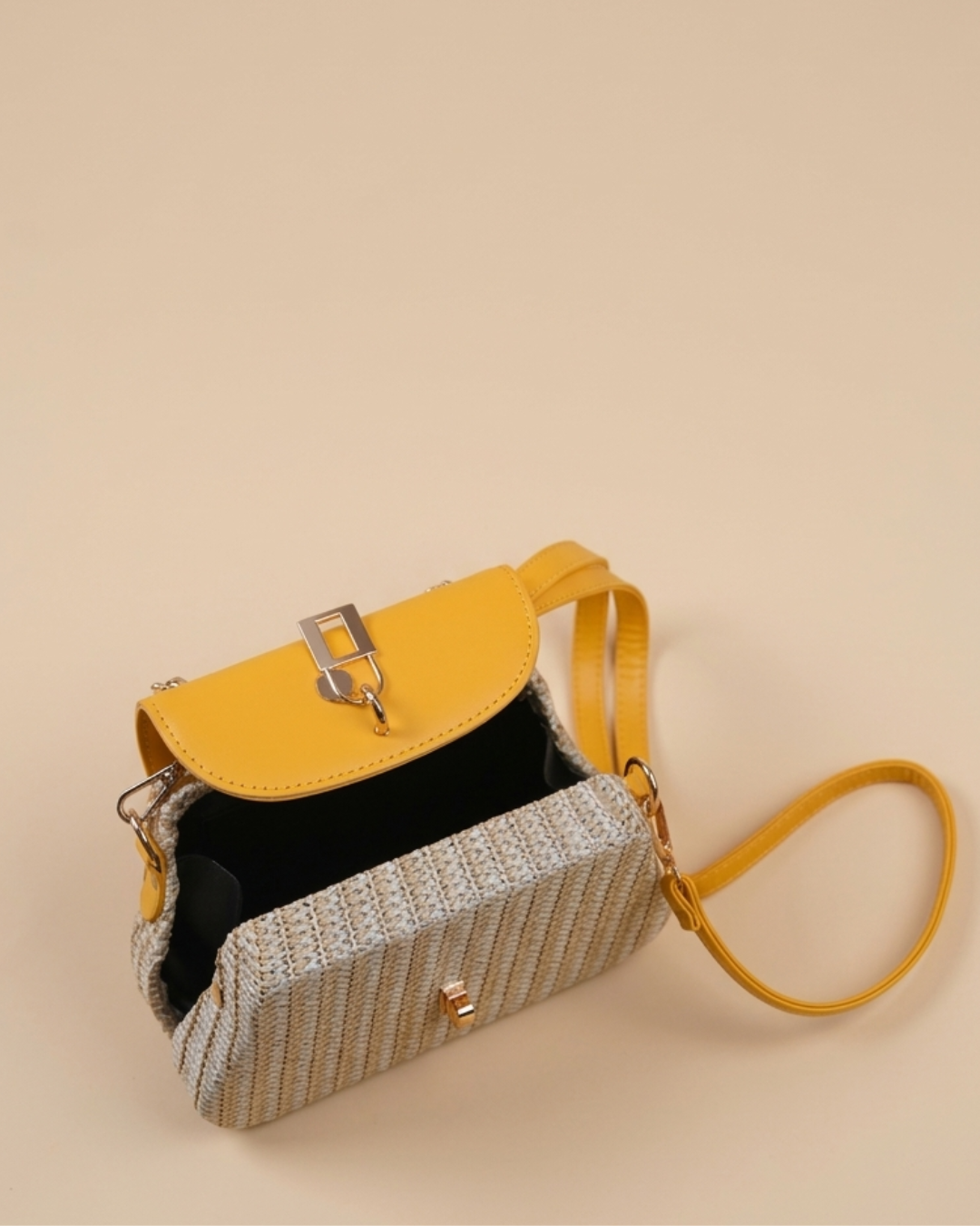 Soleil Weave Mini Top Handle Bag