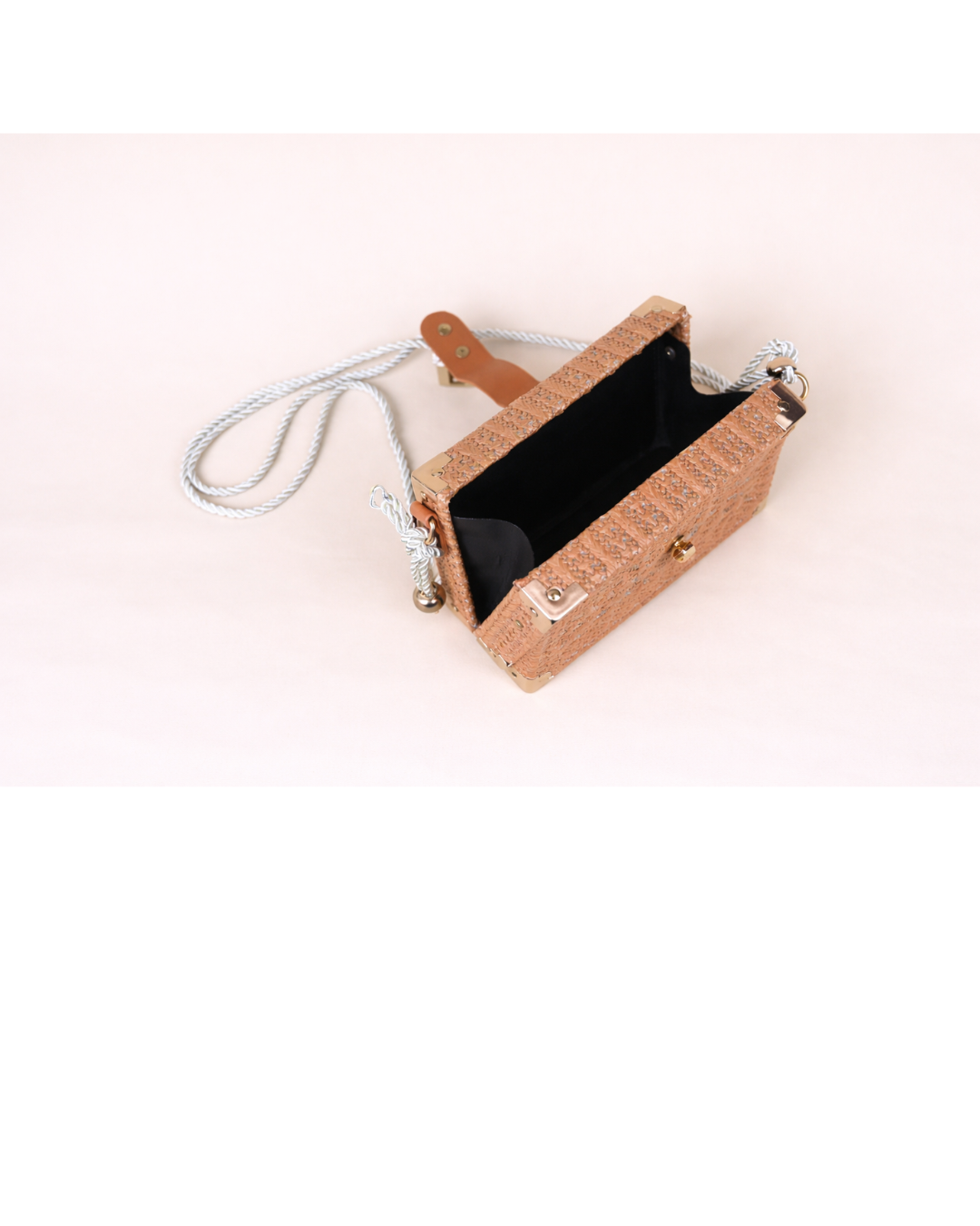 Solara Woven Trunk Bag – Natural Beige