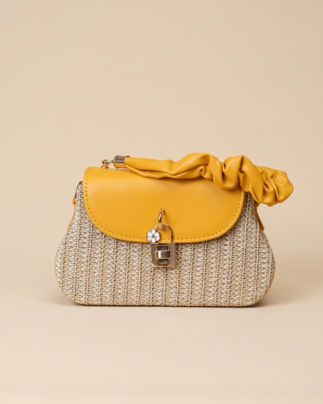 Soleil Weave Mini Top Handle Bag