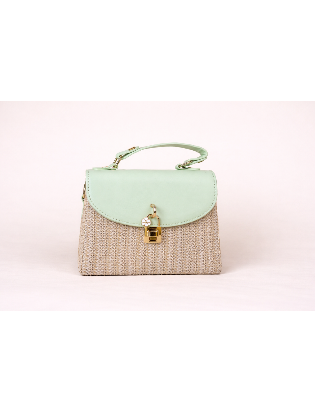 Mirelle Woven Top Handle Bag – Mint