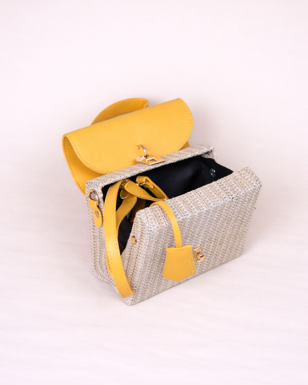 Soleil Woven Top Handle Bag