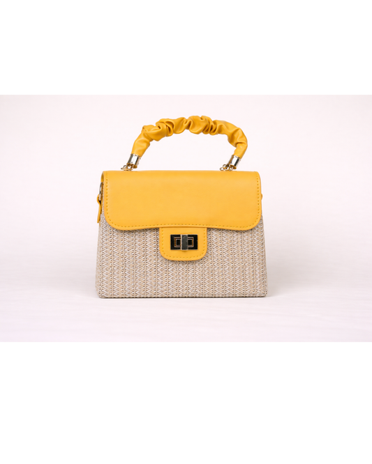 Soleil Élan Woven Top Handle Bag