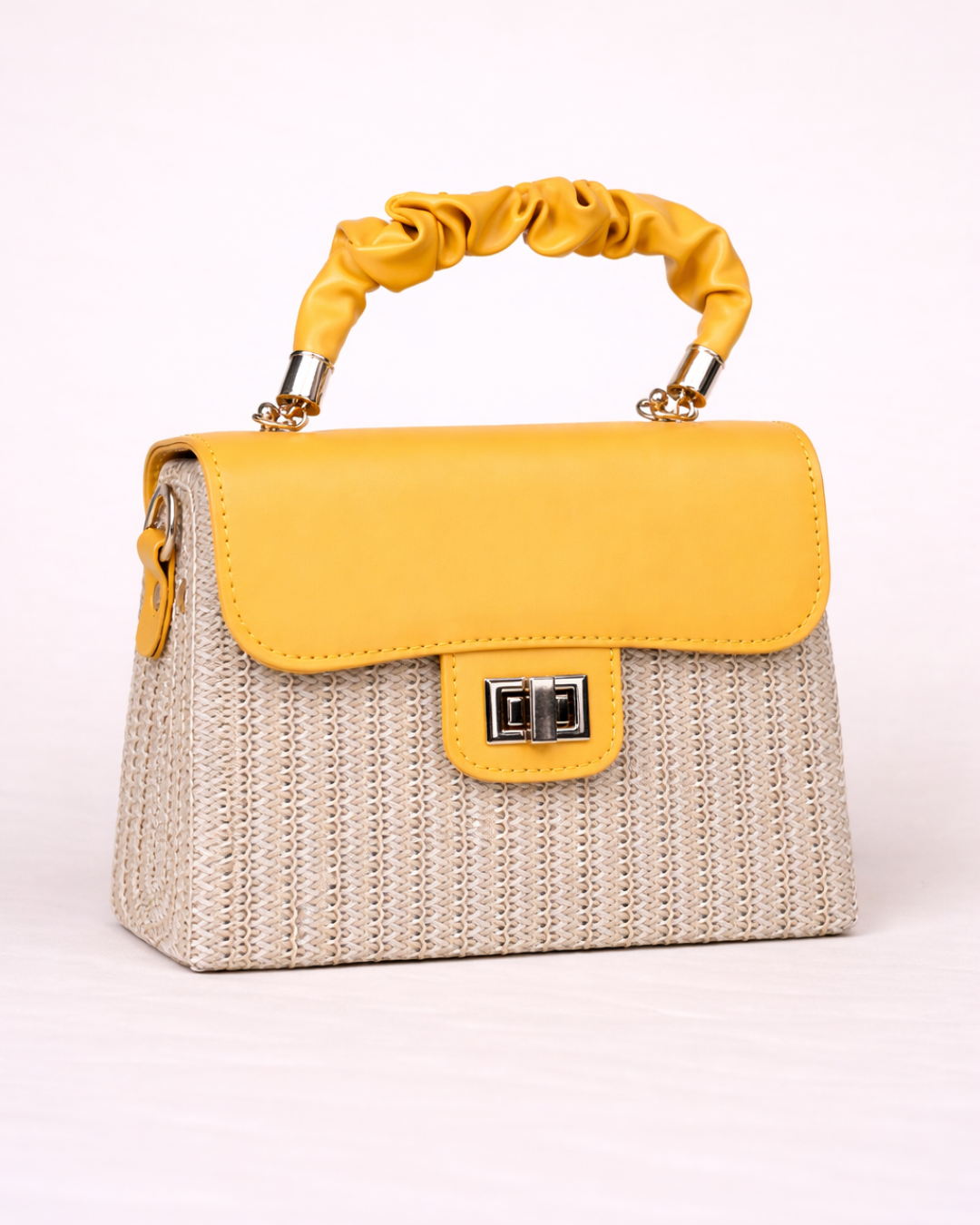 Soleil Élan Woven Top Handle Bag