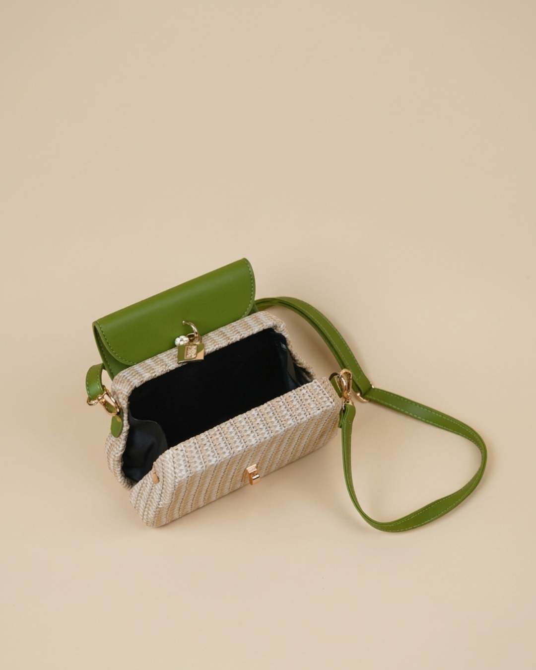 Verde Weave Mini Top Handle Bag