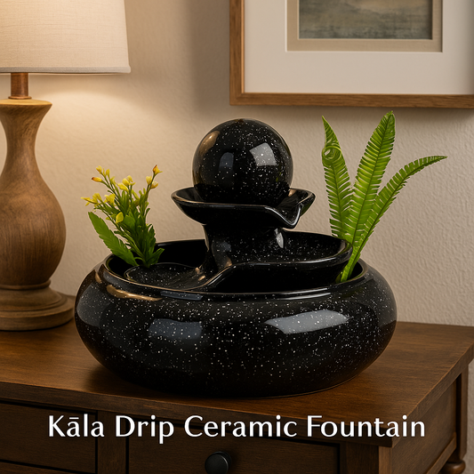 Kāla Drip Ceramic Fountain