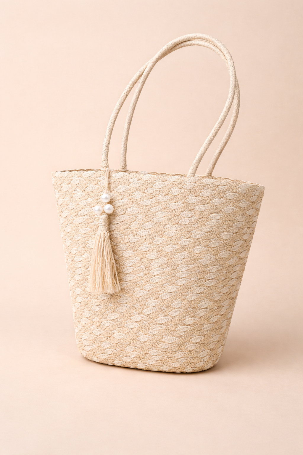 Ecru Riviera Woven Tote