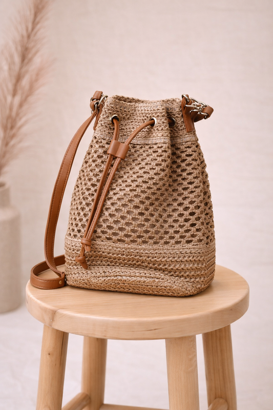 Siena Woven Bucket Bag