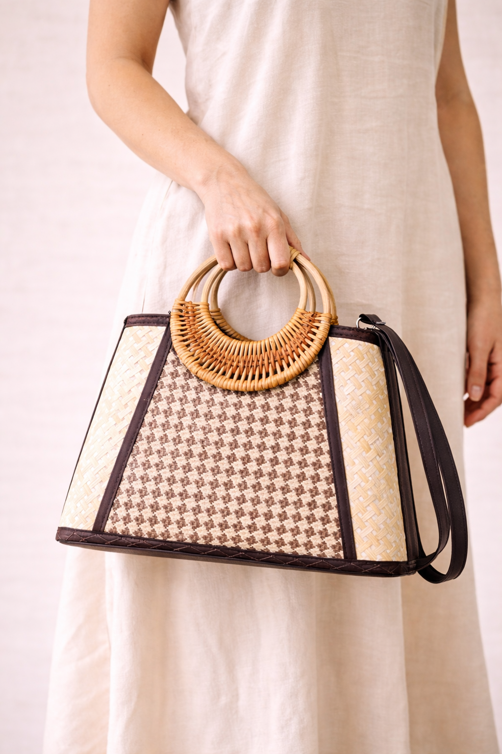 Siena Cane Top Handle Bag