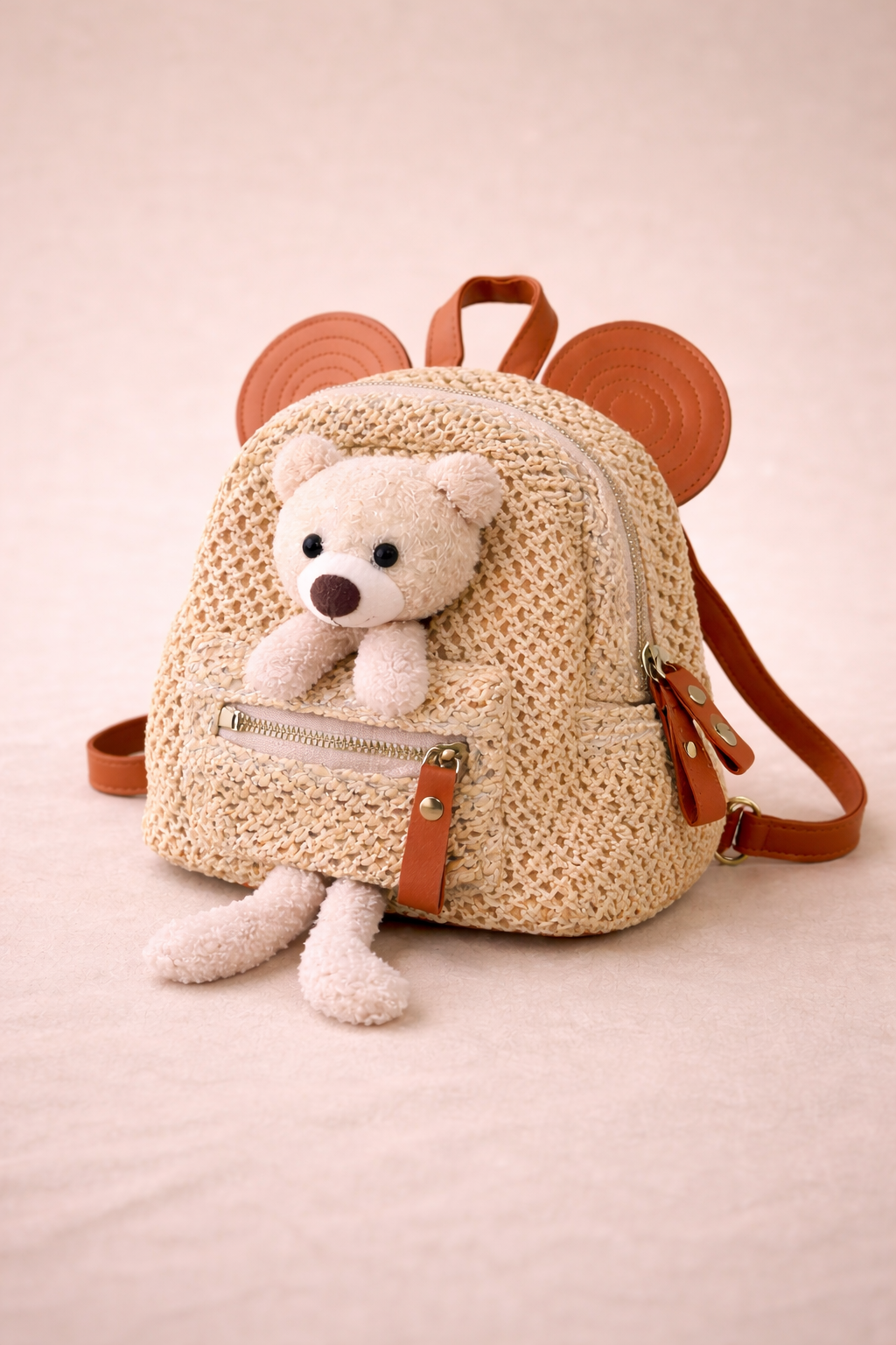Cuddle Bear Woven Mini Backpack