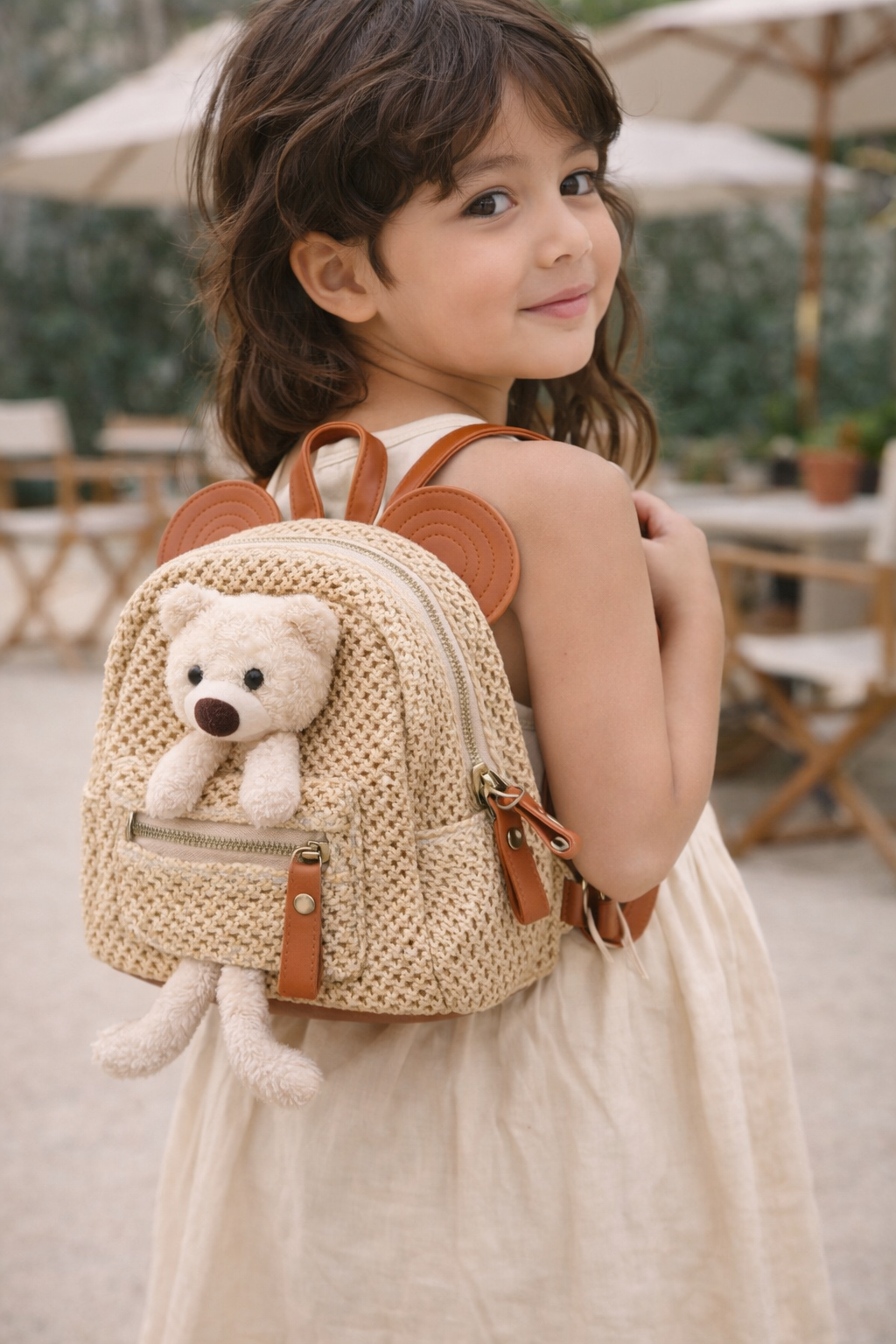 Cuddle Bear Woven Mini Backpack