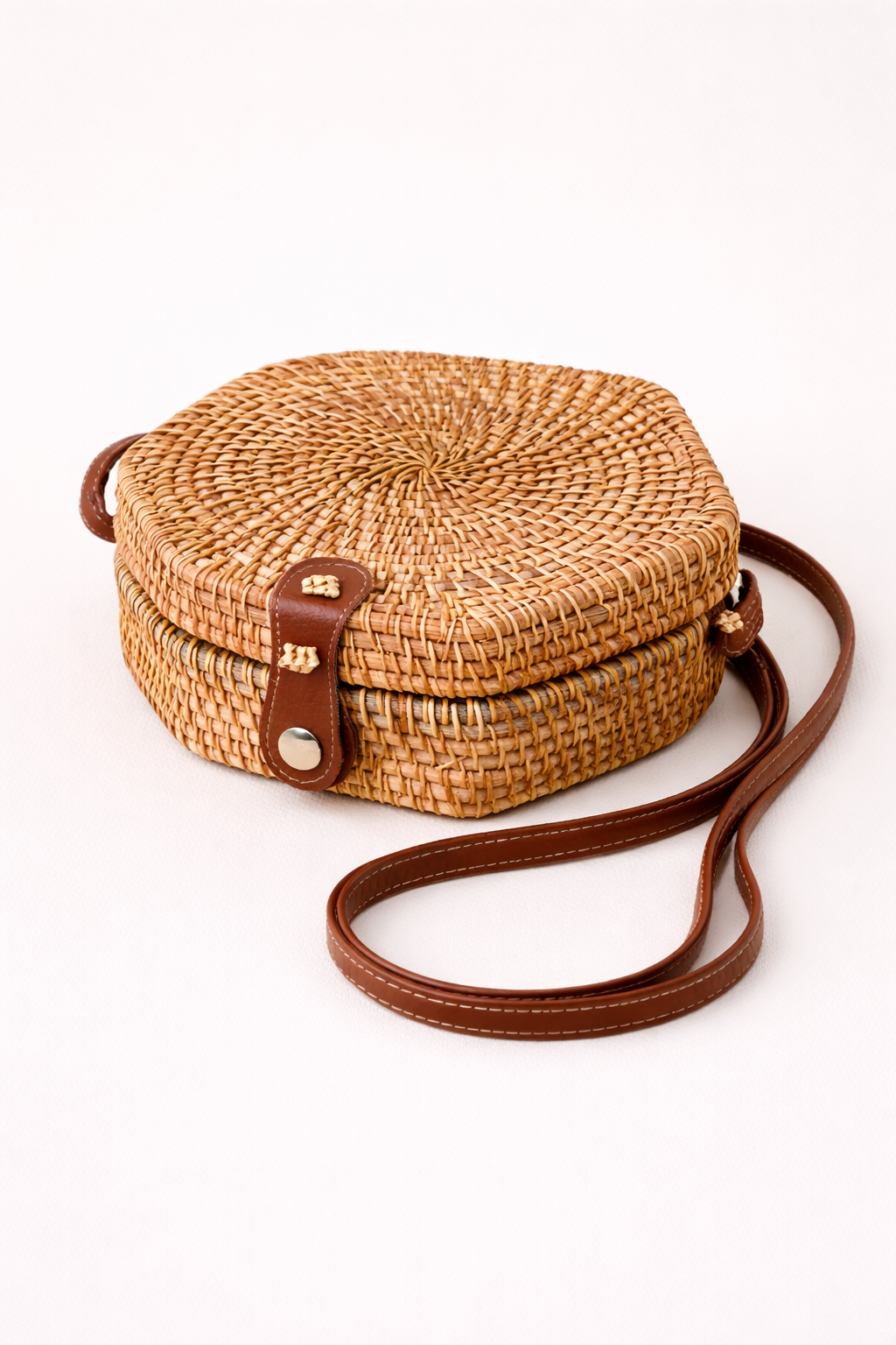 Solara Woven Crossbody Box Bag