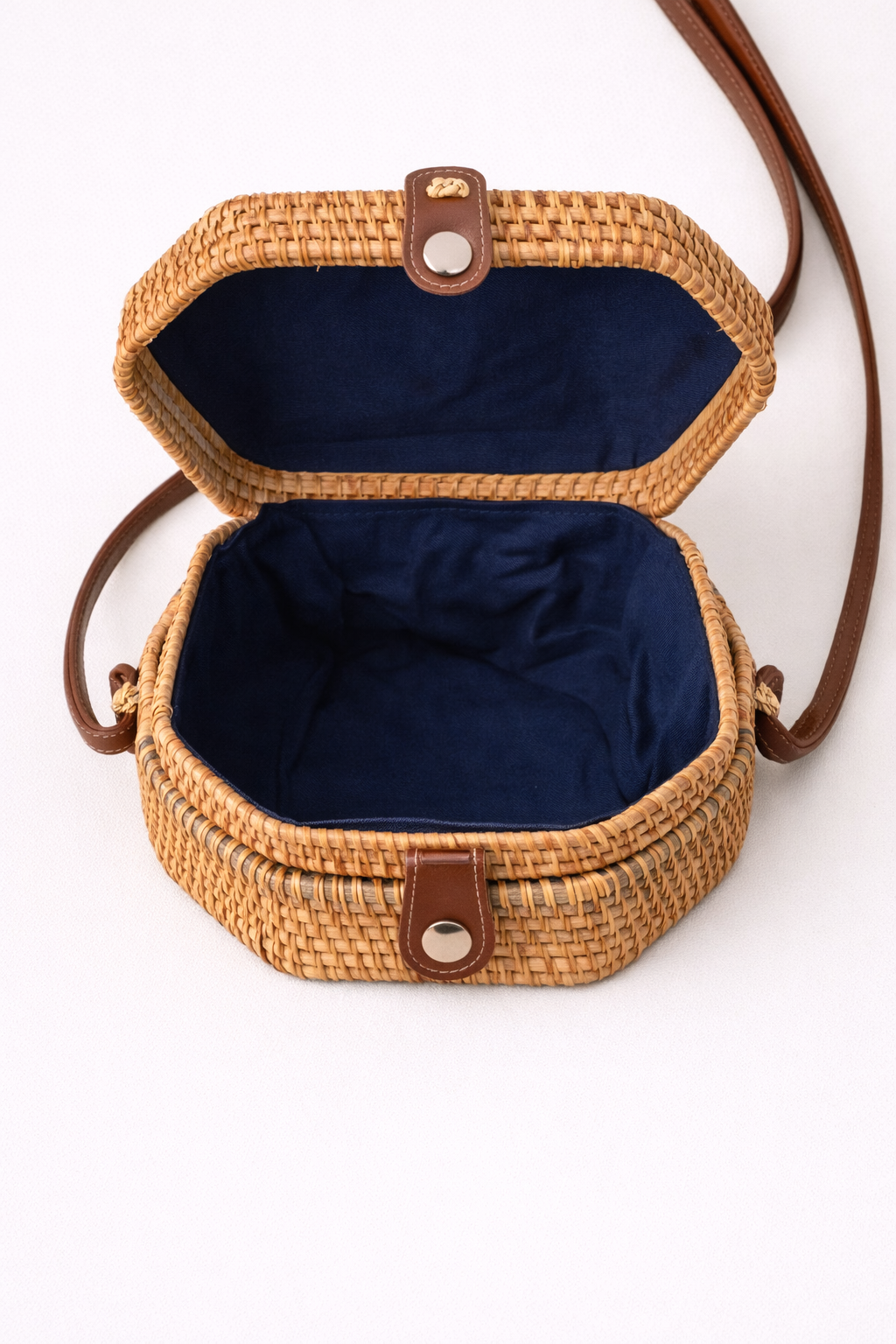 Solara Woven Crossbody Box Bag