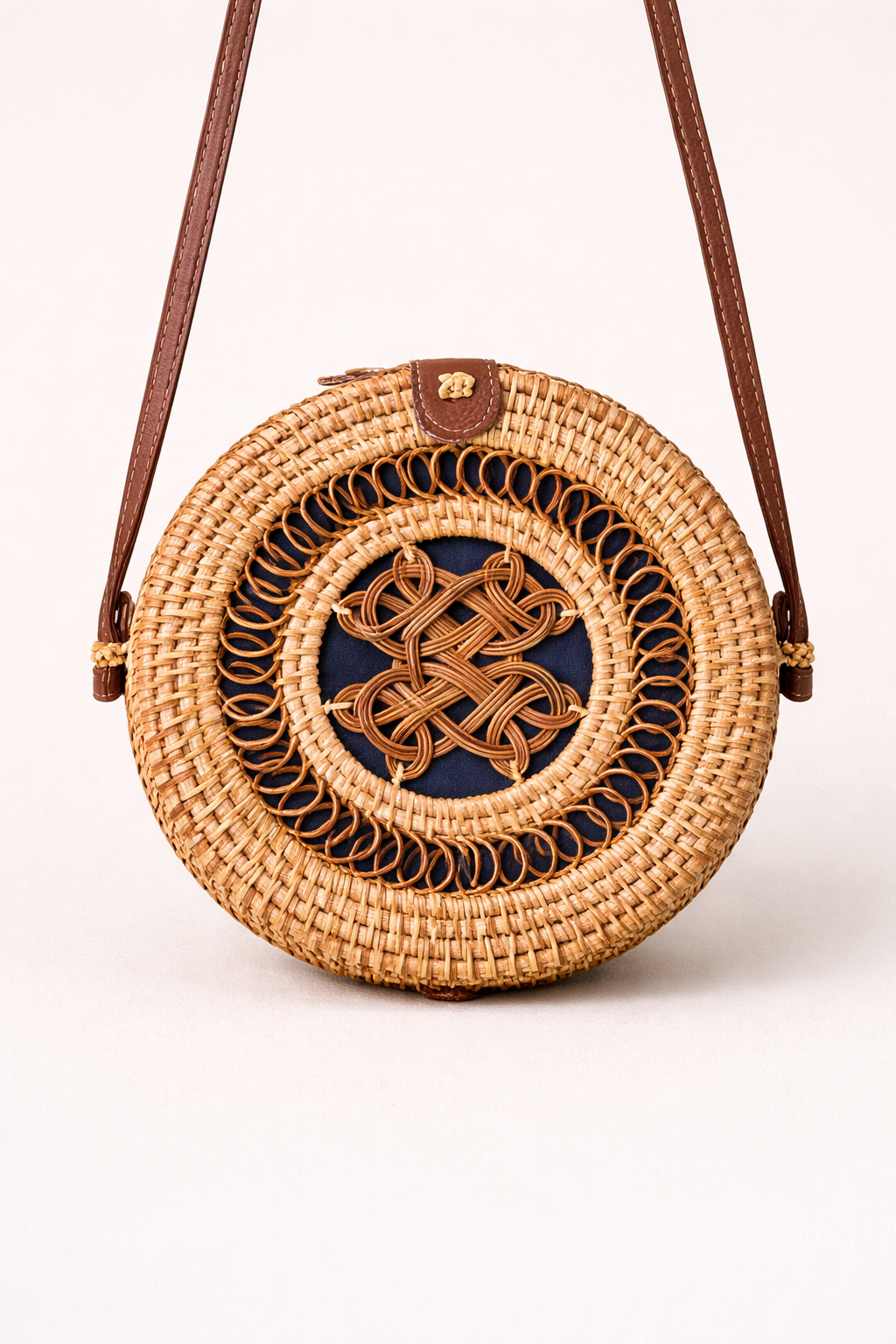 Paloma Round Woven Crossbody Bag