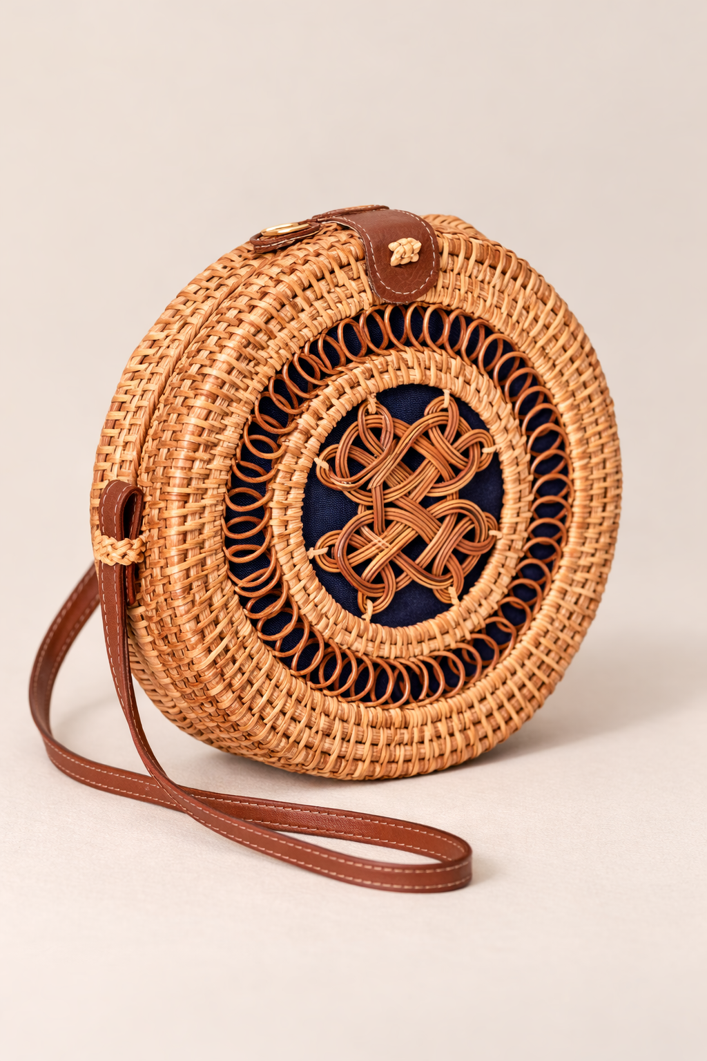 Paloma Round Woven Crossbody Bag