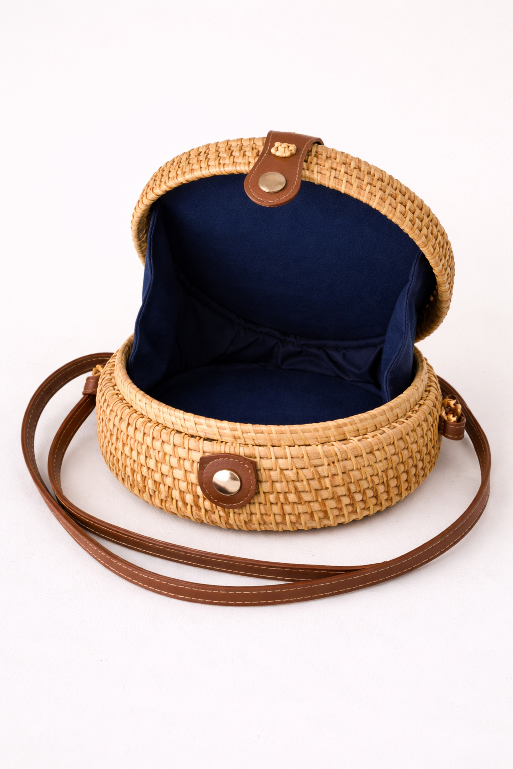 Paloma Round Woven Crossbody Bag