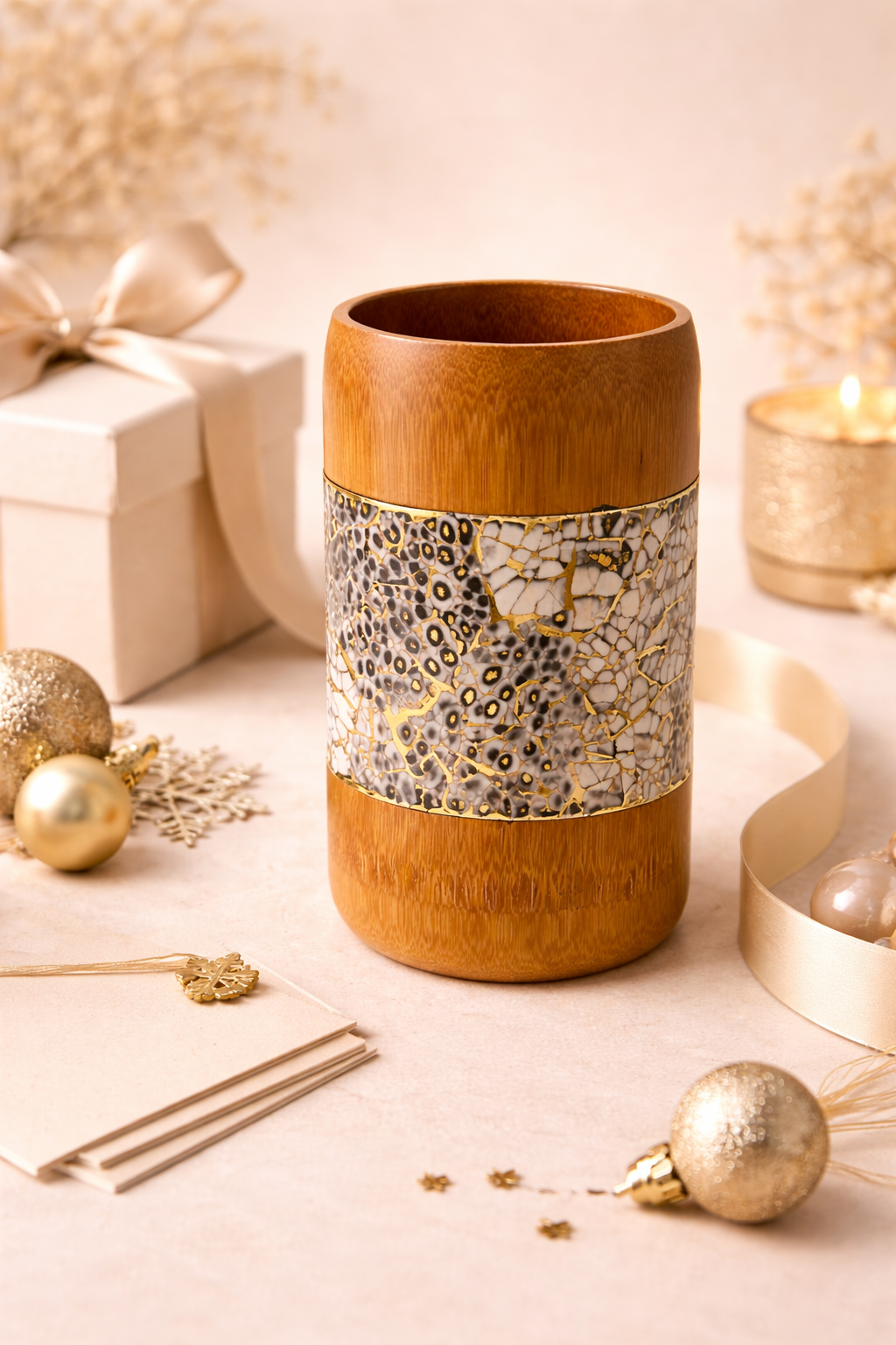 Aurelia Noir Kintsugi Bamboo Holder