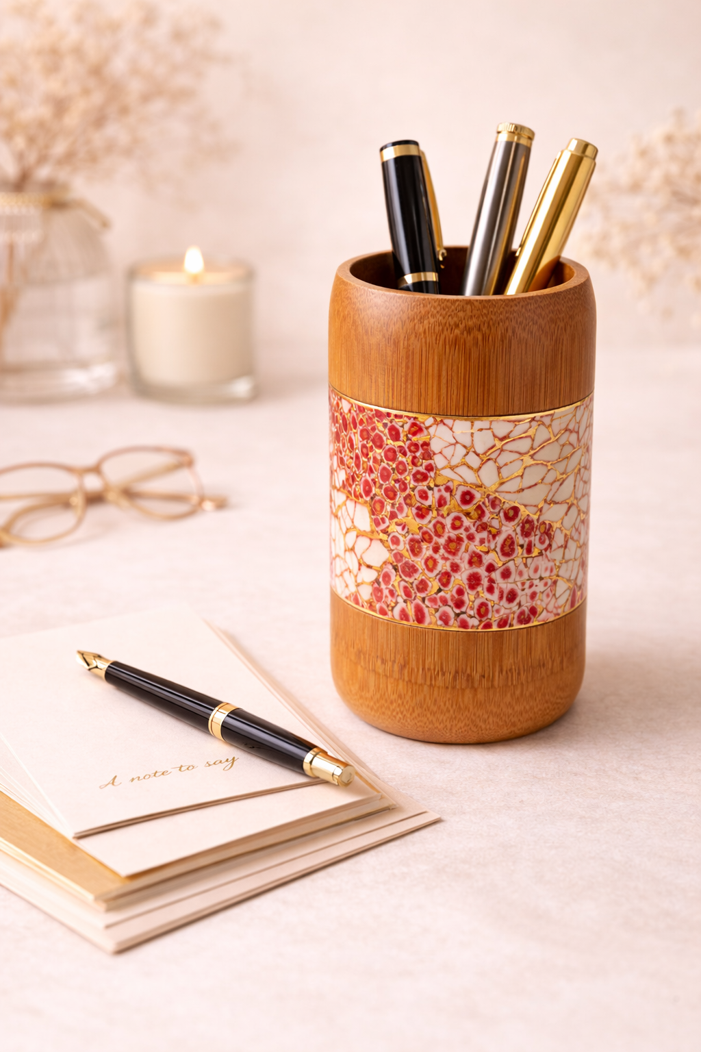 Aurelia Rouge Kintsugi Bamboo Holder