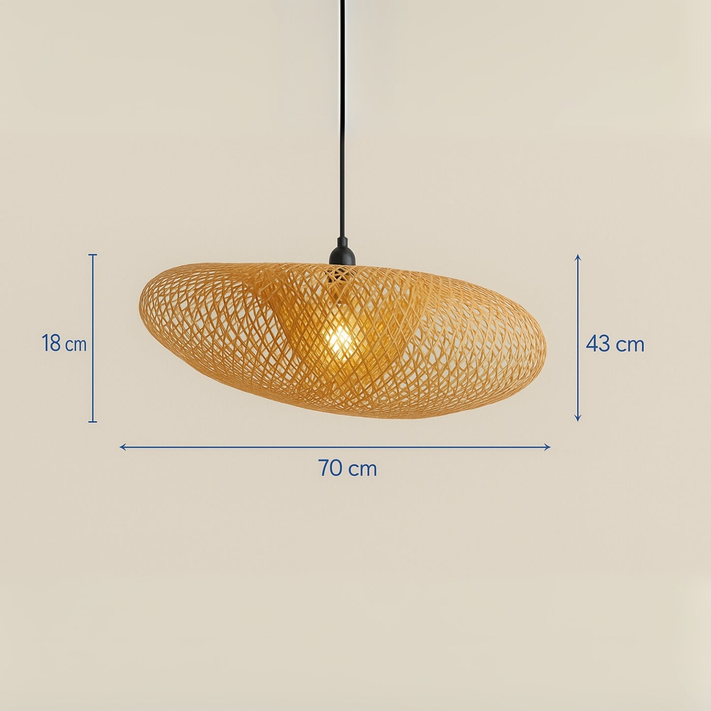 Aarna Sculpted Rattan Pendant