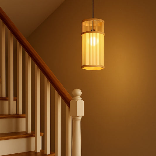 Natori Slim Rattan Pendant Light