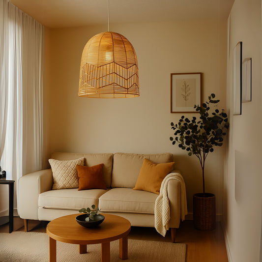 Varuna Dome Rattan Pendant Light