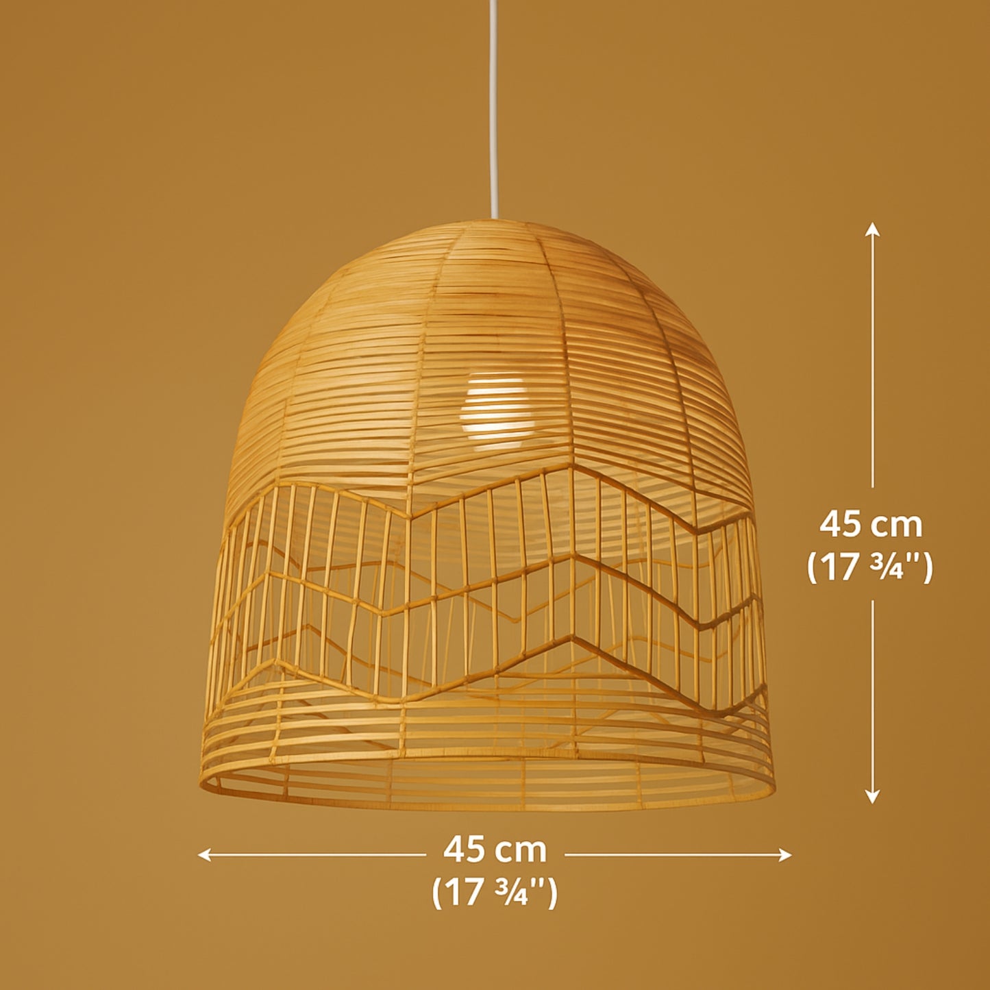 Varuna Dome Rattan Pendant Light