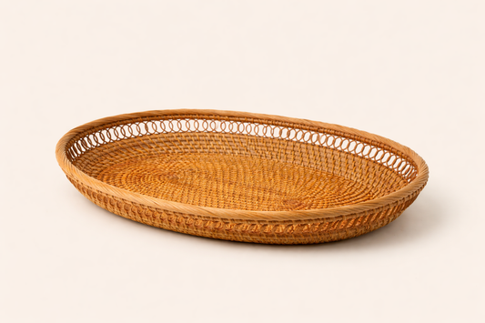 Elara Weave Handcrafted Rattan Oval Tray