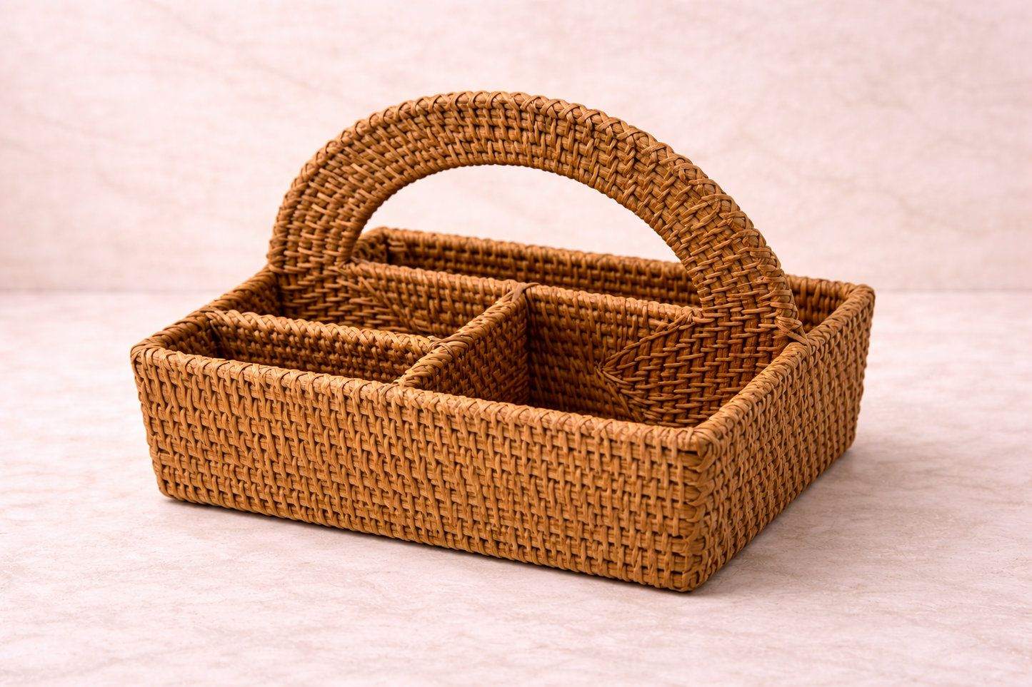 Araya Weave Handcrafted Rattan Organizer Caddy