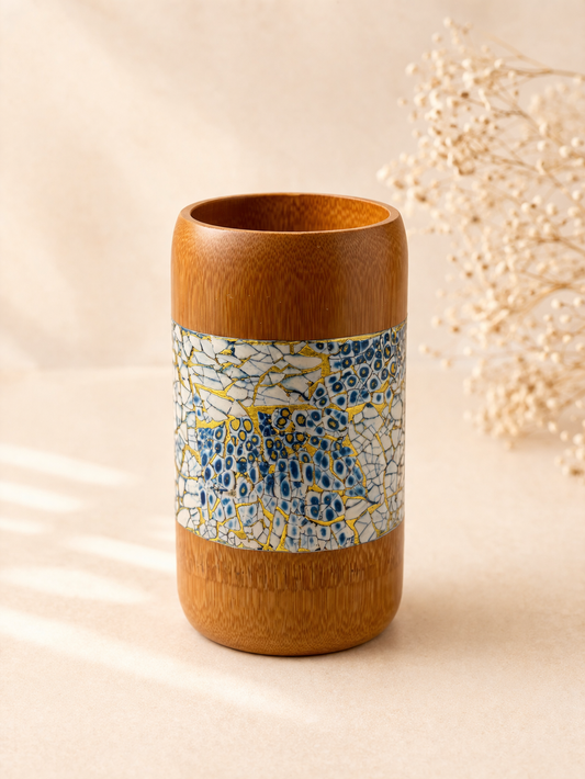 Aurelia Azure Kintsugi Bamboo Holder