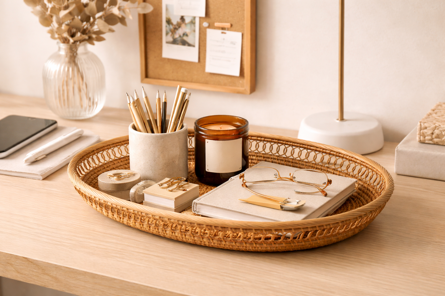 Elara Weave Handcrafted Rattan Oval Tray