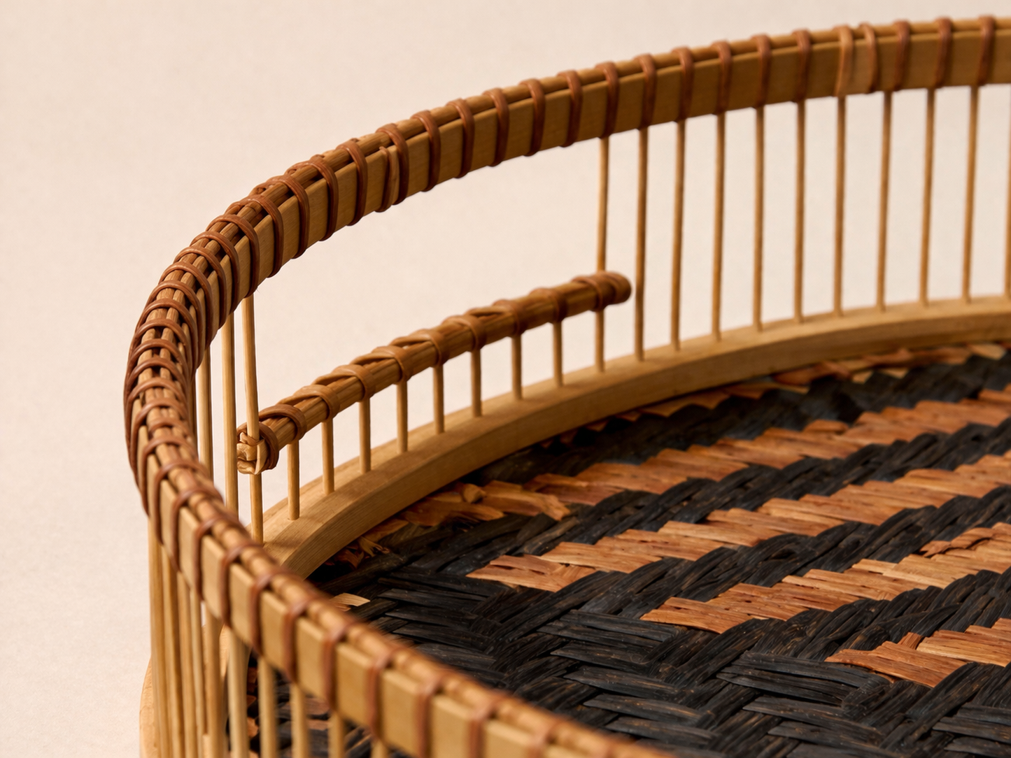 Kaia Loom Handcrafted Rattan Statement Tray